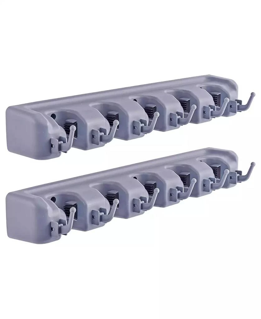 Sorbus 16 Inch Wall-Mounted Mop, Broom Organizer - Holds Up to 11 Items  - Ideal for Kitchen, Laundryroom, or Home Use