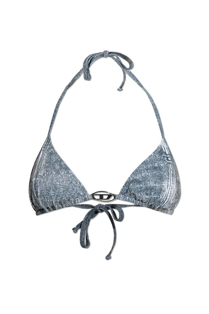 Diesel Diesel Sees-T-Dnm Denim Printed Triangle Bikini Top 1