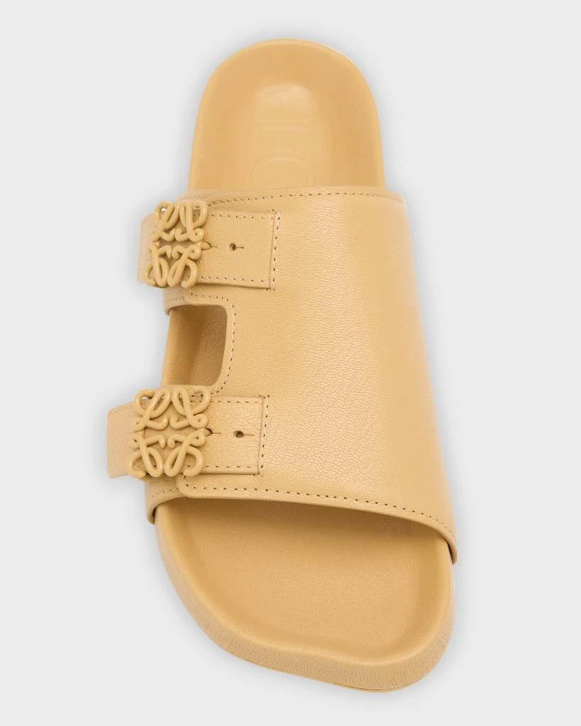 Loewe Ease Leather Dual-Buckle Slide Sandals 5