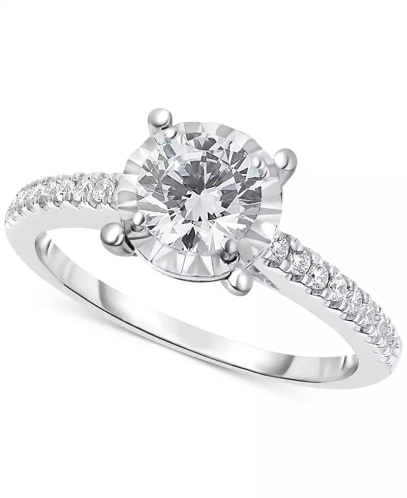 TruMiracle Diamond Engagement Ring (3/4 ct. t.w.) in 14k White Gold 1