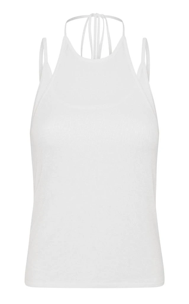 St. Agni St. Agni - Layered Tencel Halter Tank Top - White - S - Moda Operandi 1