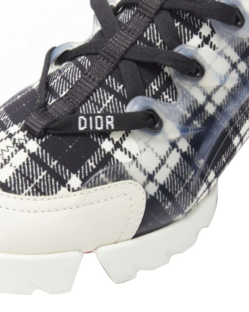 Christian Dior CHRISTIAN DIOR D Connect black white plaid check chunky sole sneaker 6