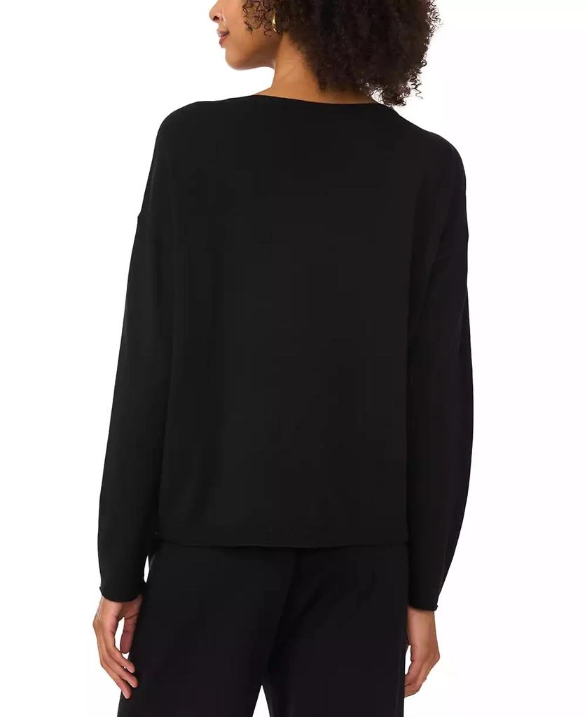 Vince Camuto Women's Ribbed-Trimmed Crewneck Sweater 2