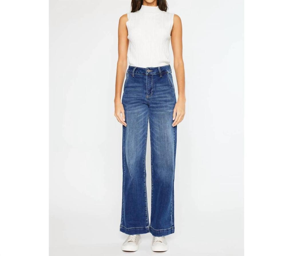 KanCan Kancan - High Rise Trouser Wide Leg Jeans