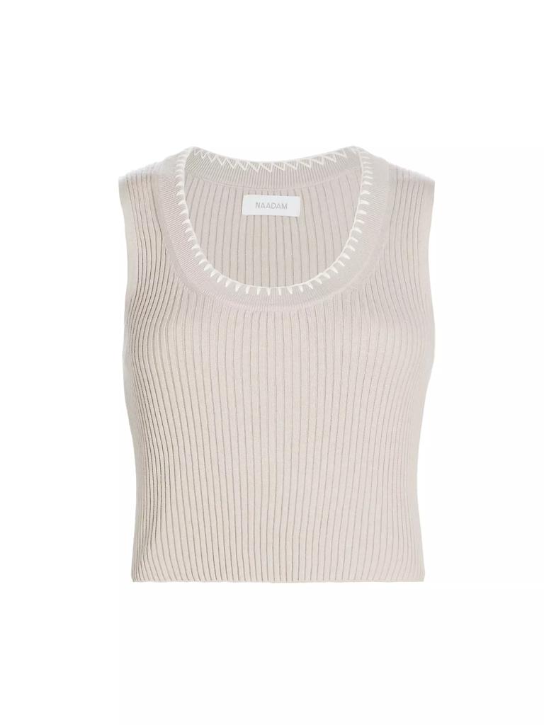 Naadam Cotton & Cashmere Rib-Knit Tank Top