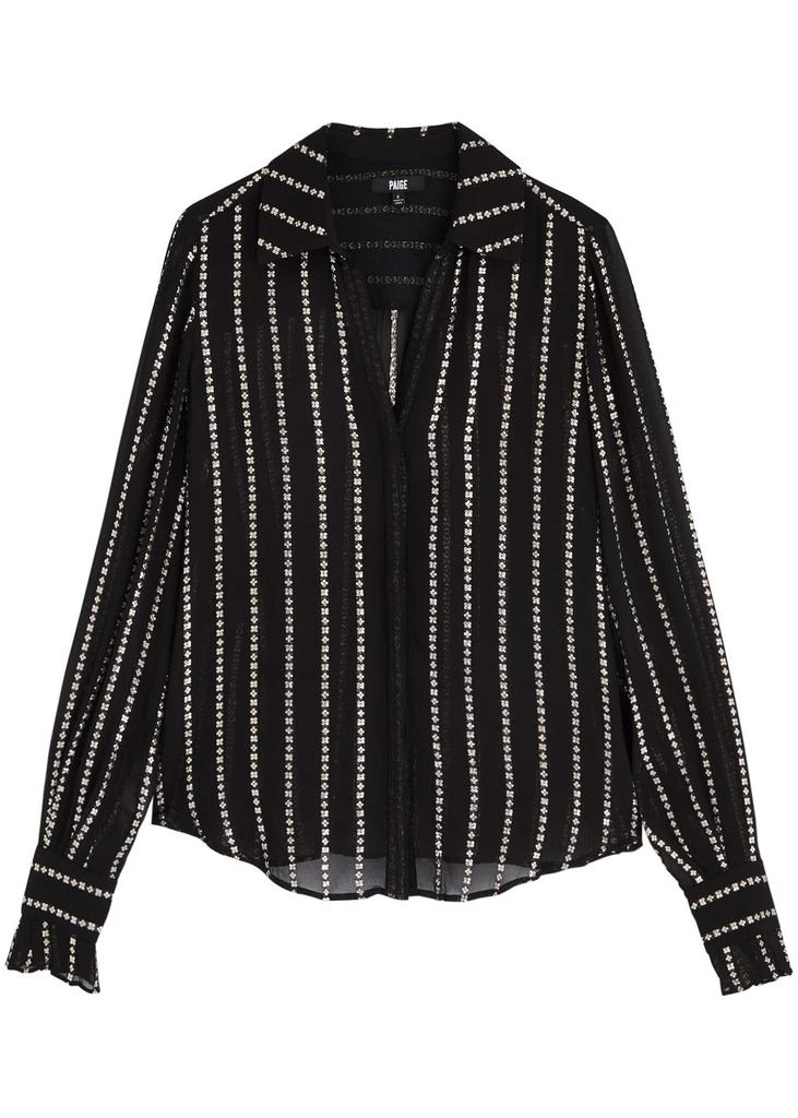 Paige Sosa floral stripe georgette blouse 1
