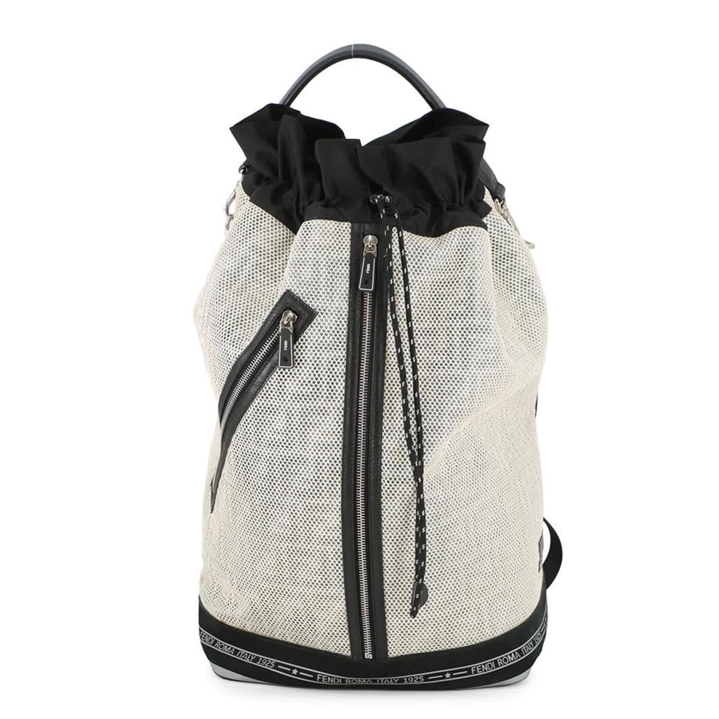 Fendi ivory Nylon Mesh Backpack (Pre-Owned)