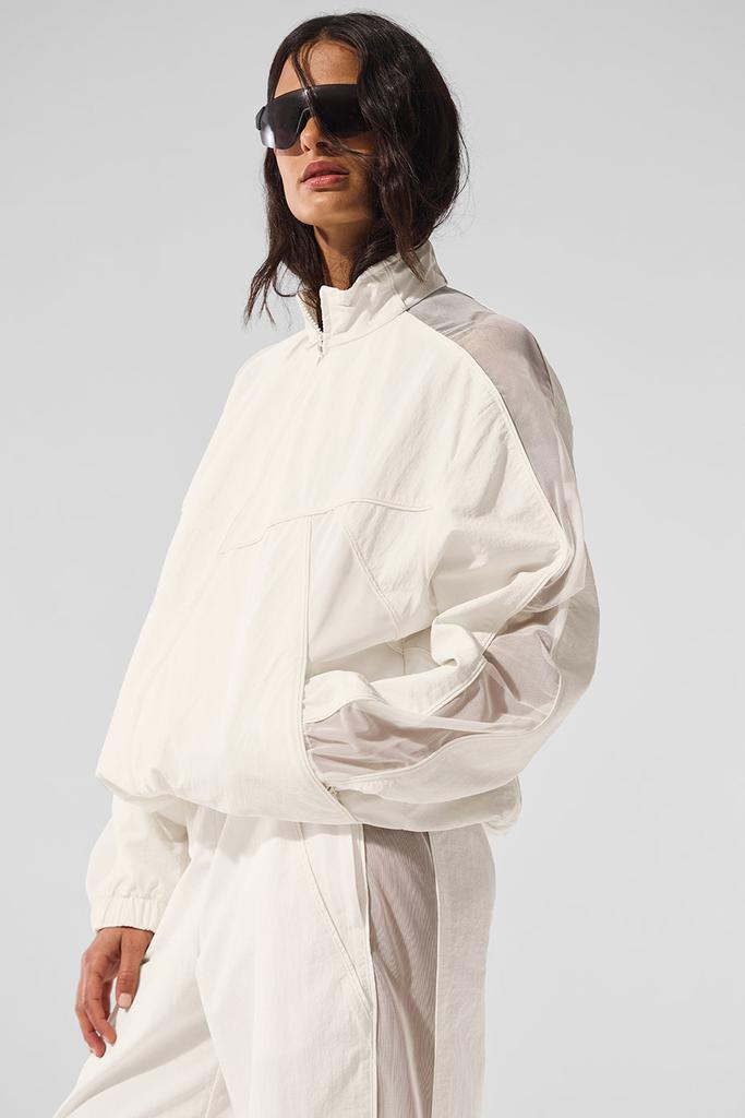 Alo Origin Full-Zip Track Jacket - Ivory