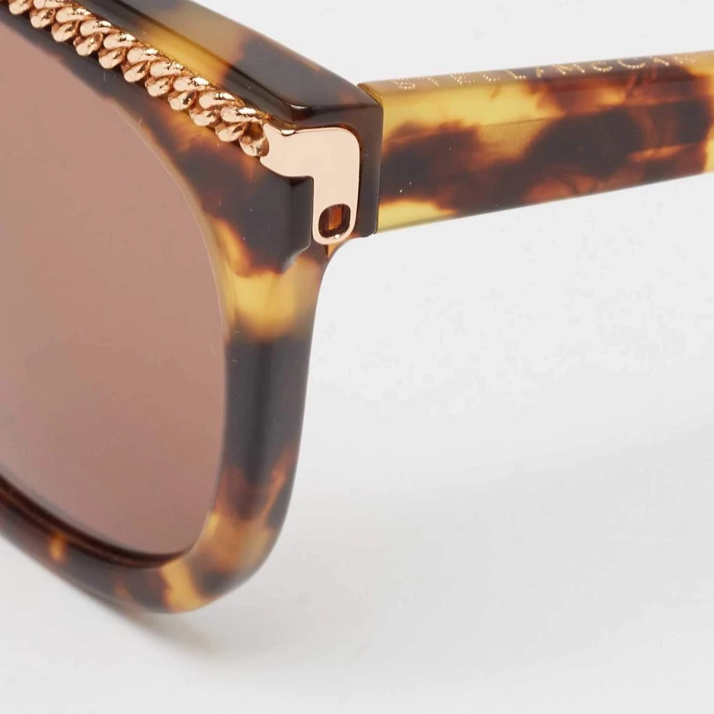 Stella McCartney Stella McCartney Tortoise Brown Falabella Chain Square Sunglasses 3