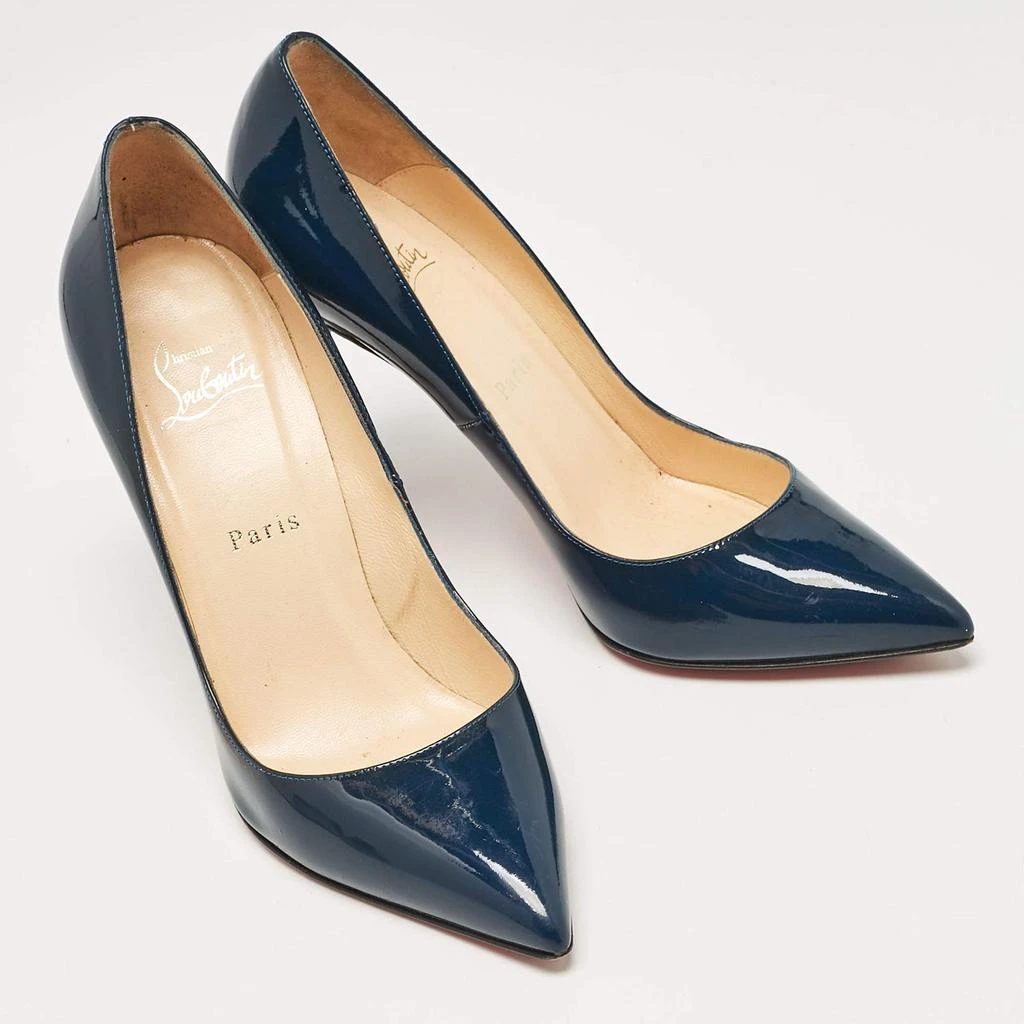 Christian Louboutin Christian Louboutin Navy Blue Patent Leather Pigalle Pumps Size 39.5 4
