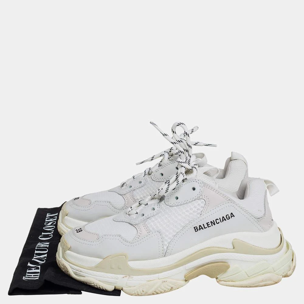 Balenciaga Balenciaga Grey Mesh And Leather Triple S Sneakers Size 38 8