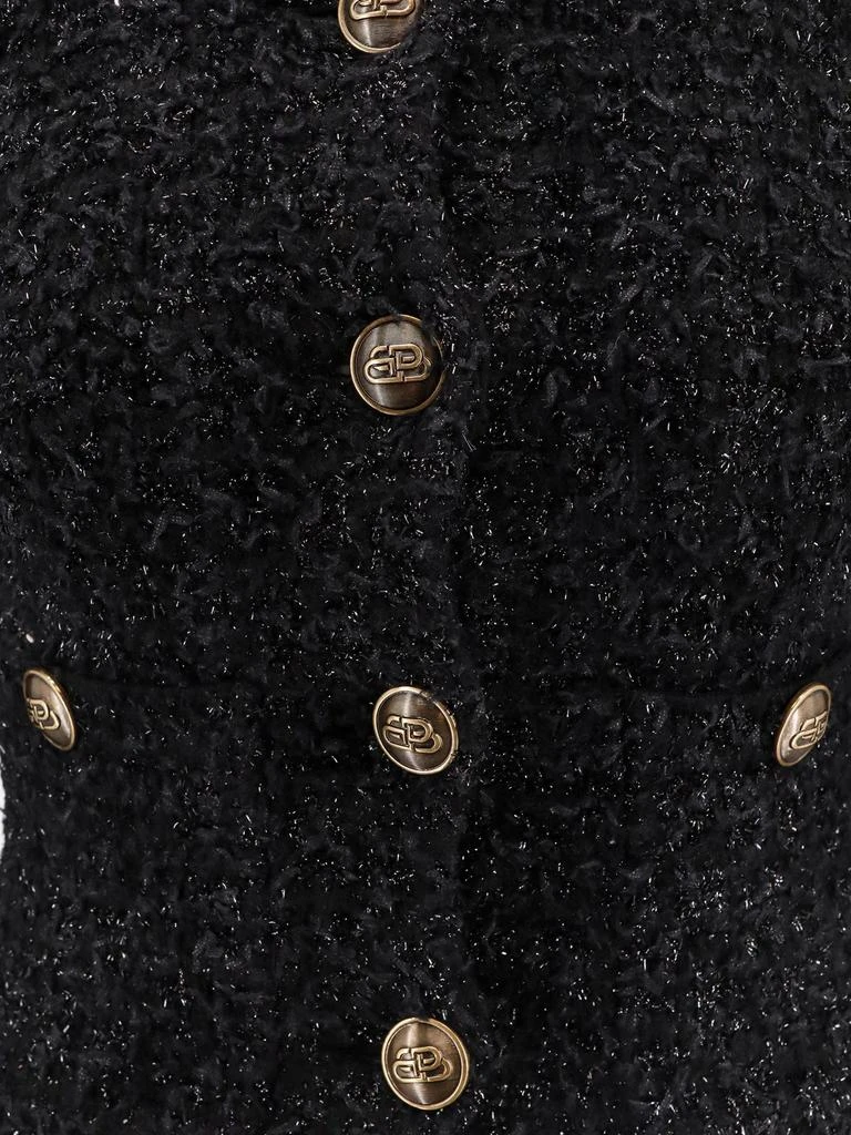 Balenciaga Cotton tweed knitted cropped cardigan 5