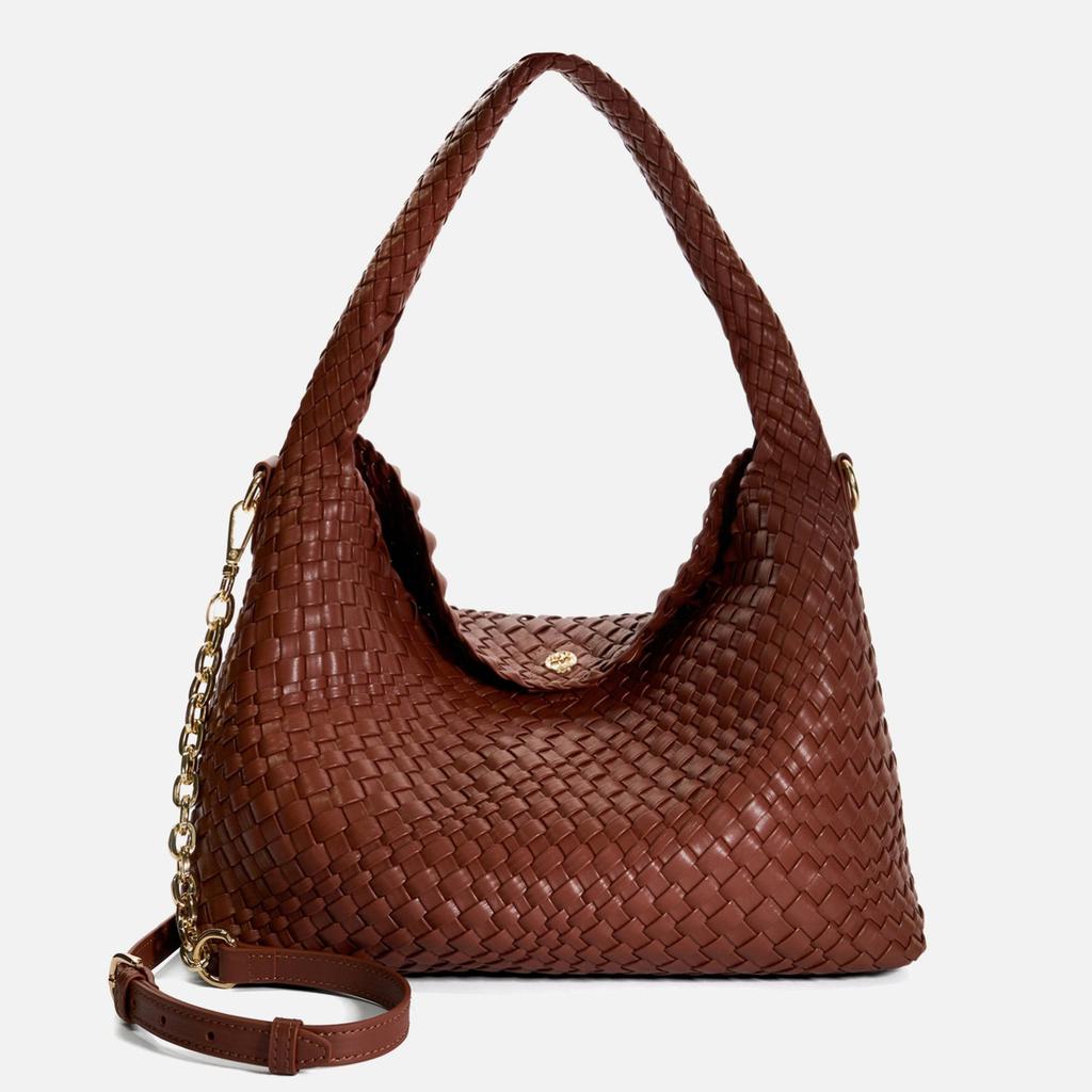 Dune Dune Deliberate Woven Leather Grab Bag