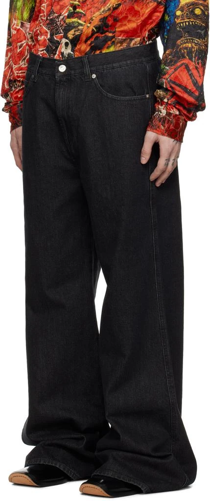 LU'U DAN Black Vintage Wash Phat Jeans 4