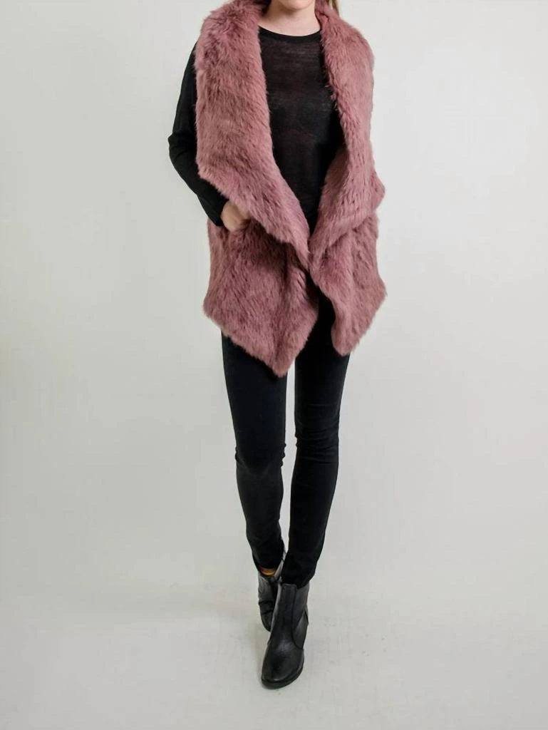 Love Token Chloe Genuine Rabbit Fur Vest 1
