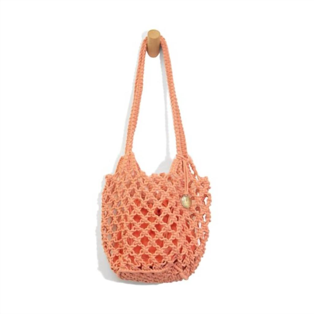 Joy Accessories Women's Birdie Macrame Crossbody Bag In Orange