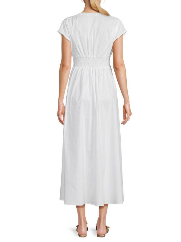 Renee C. Smocked Waist Midaxi Flare Dress