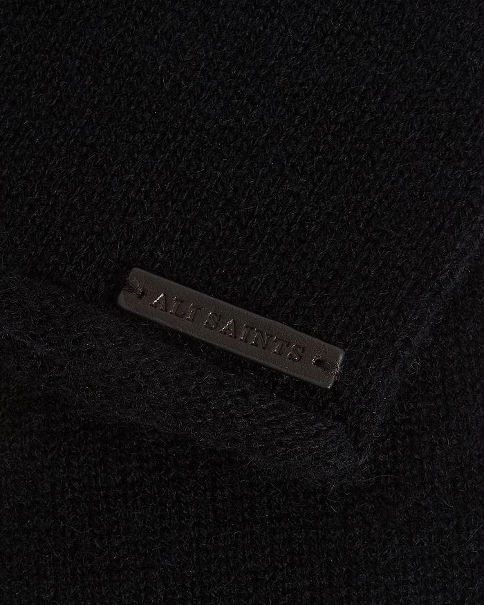 ALL SAINTS Long Knit Cuff Leather Gloves 4