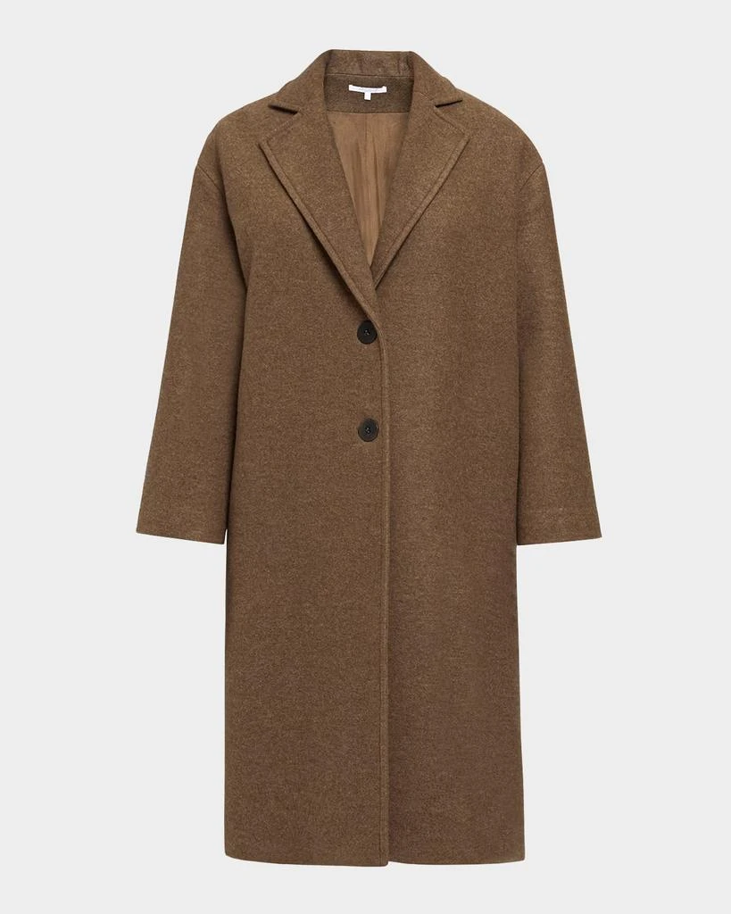 Santorelli Long Button-Down Wool Coat 1