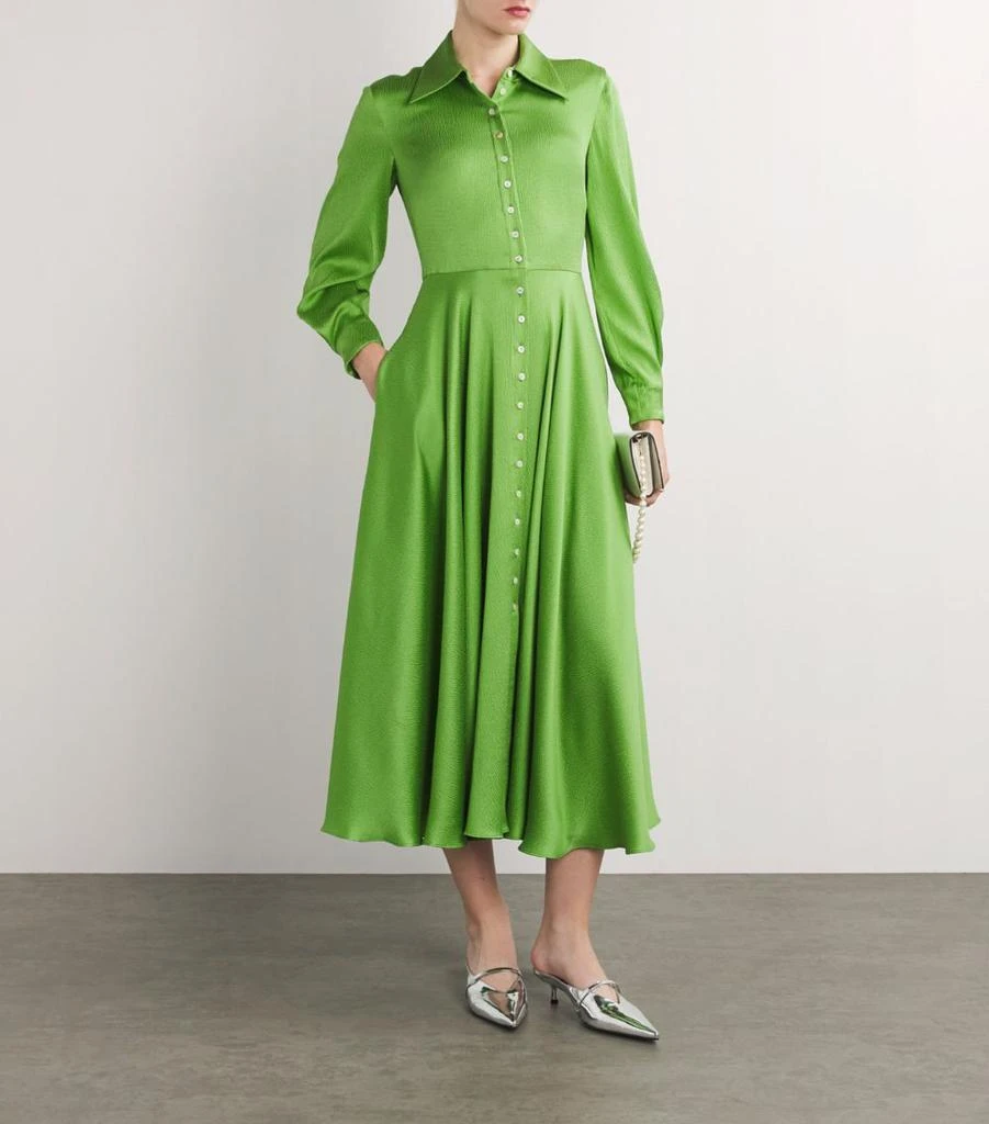 LAURA GREEN Silk Astrid Midi Dress 2