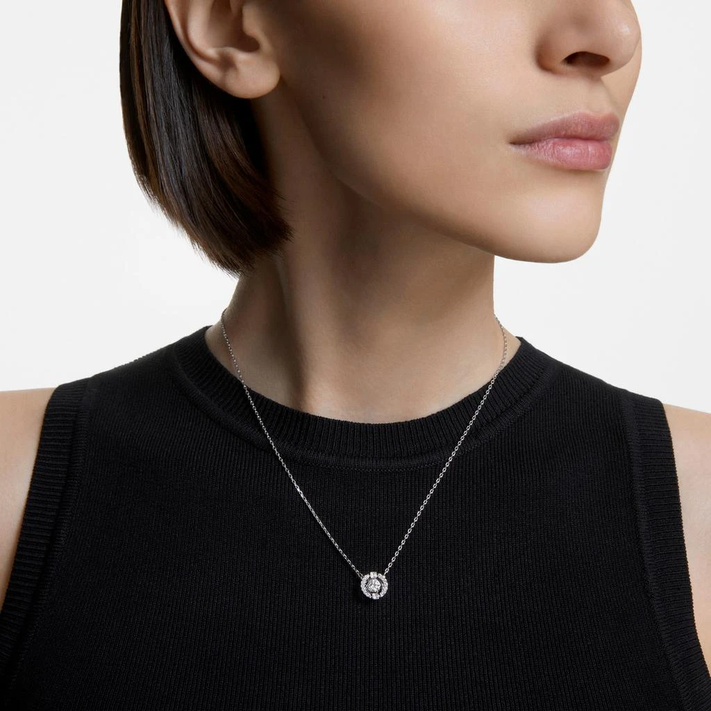 Swarovski Swarovski sparkling dance necklace round cut white rhodium plated 3