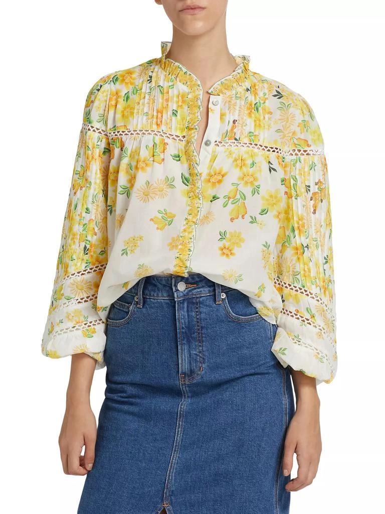 Farm Rio Azaleia Floral Cotton Blouse 3
