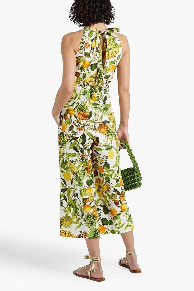 Cara Cara Savannah cropped printed cotton-poplin wide-leg jumpsuit 3