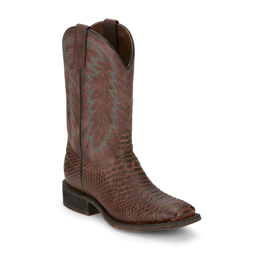 Nocona Boots Mescalero Snake Print Square Toe Cowboy Boots