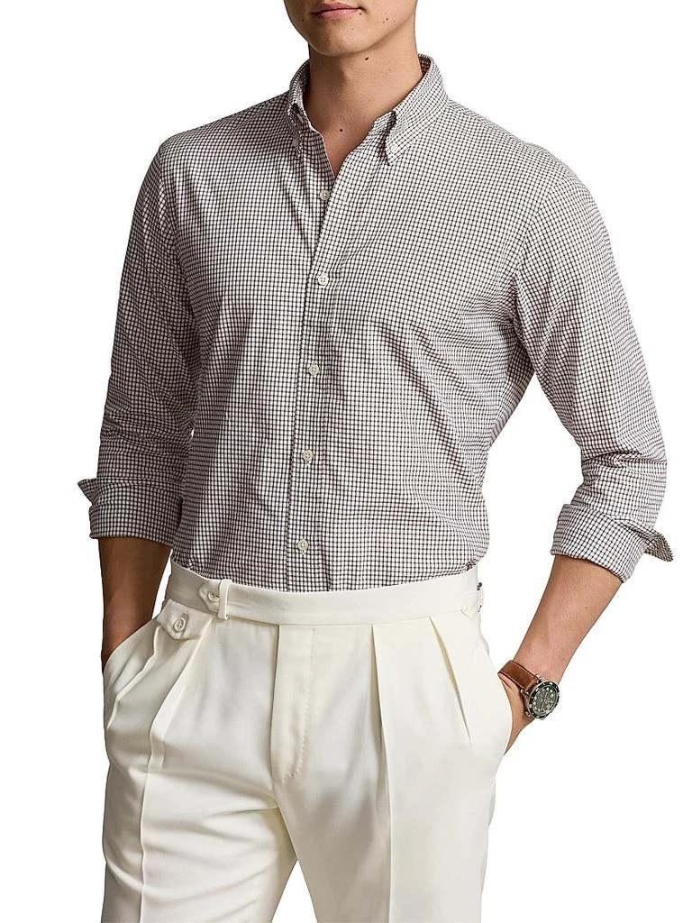Ralph Lauren Micro Plaid Cotton Button-Down Shirt 3