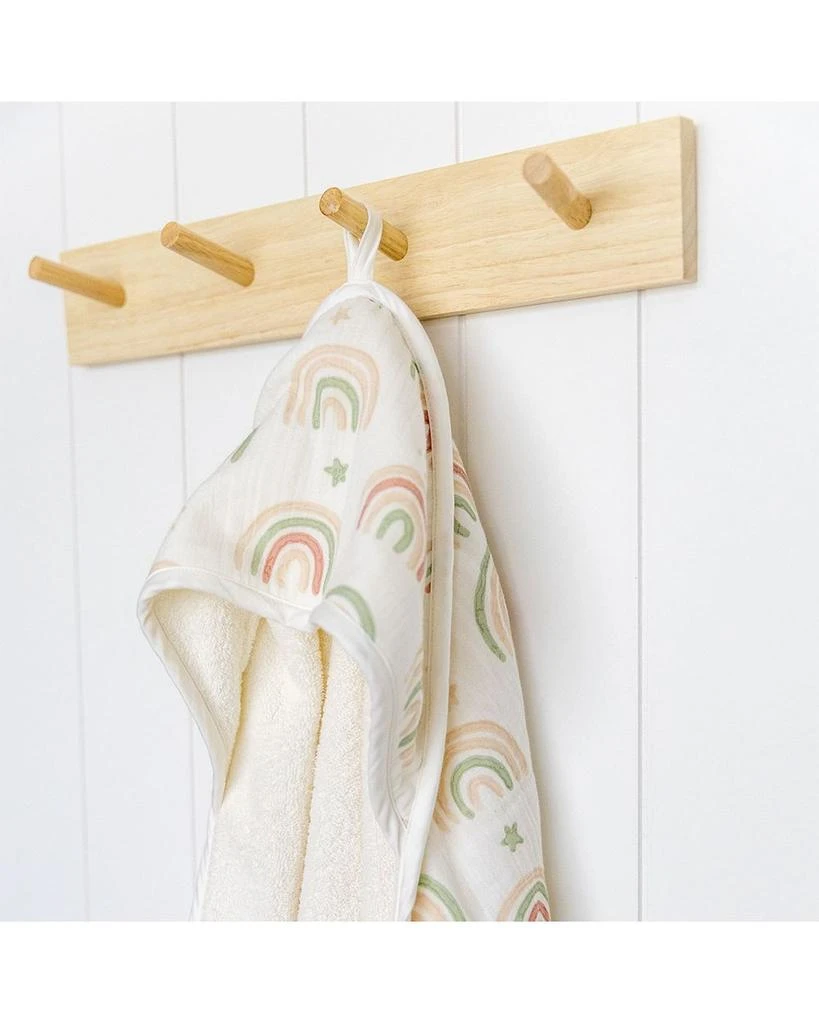 Crane Baby Parker Baby Rainbow Hooded Towel - Ages 0-3 7