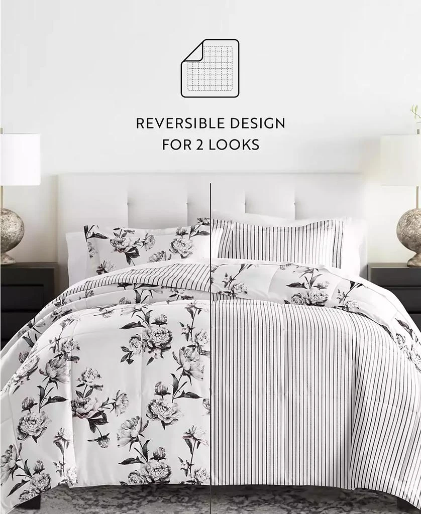 IENJOY HOME Vintage-Like Magnolia Stripe 2-Piece Comforter Set 6