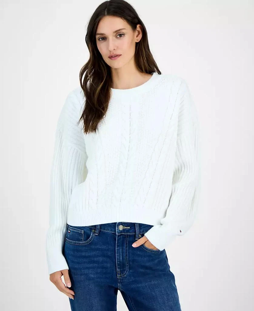 Tommy Hilfiger Women's Traveling Cable Sweater 1