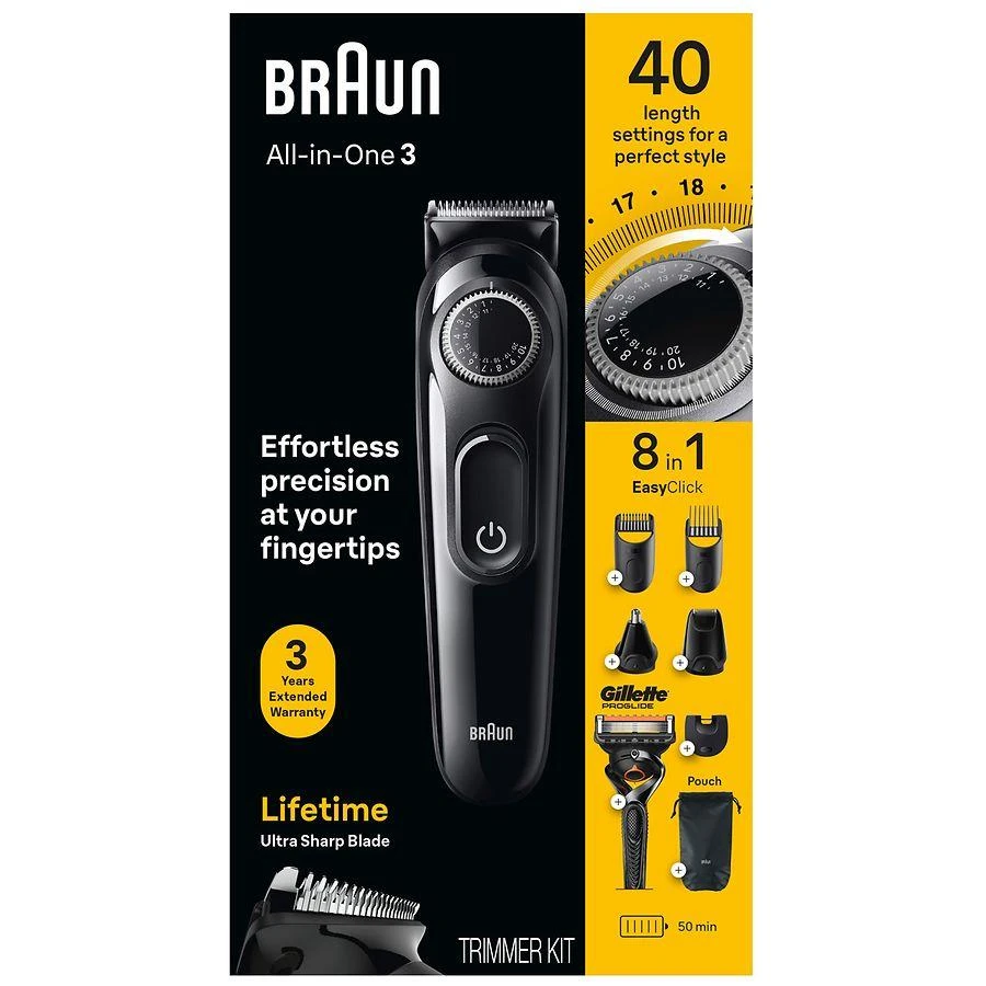 Braun All-In-One Style Kit, 8-in-1 Trimmer For Men With Beard Trimmer 2