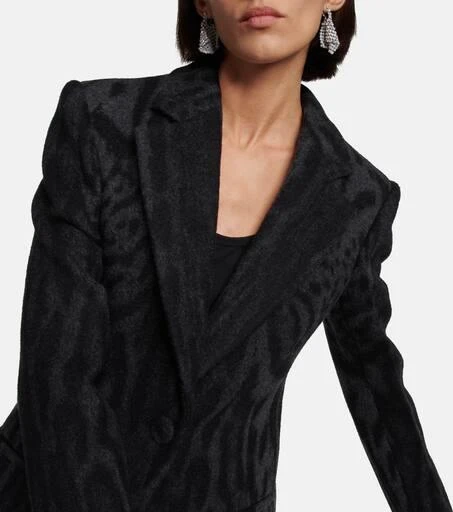 Givenchy Leopard-print jacquard wool coat 4