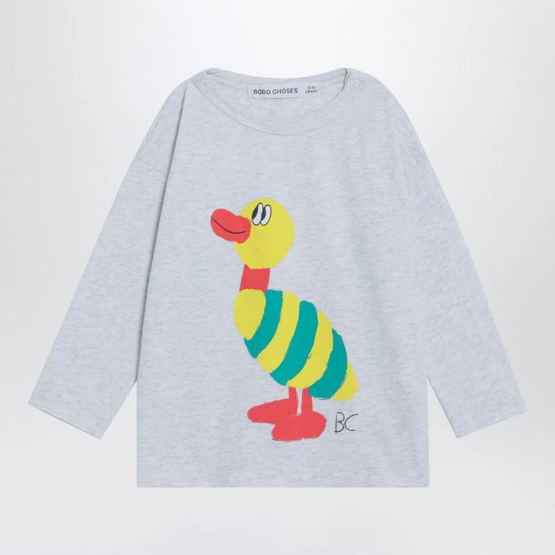 BOBO CHOSES Light grey cotton sweater