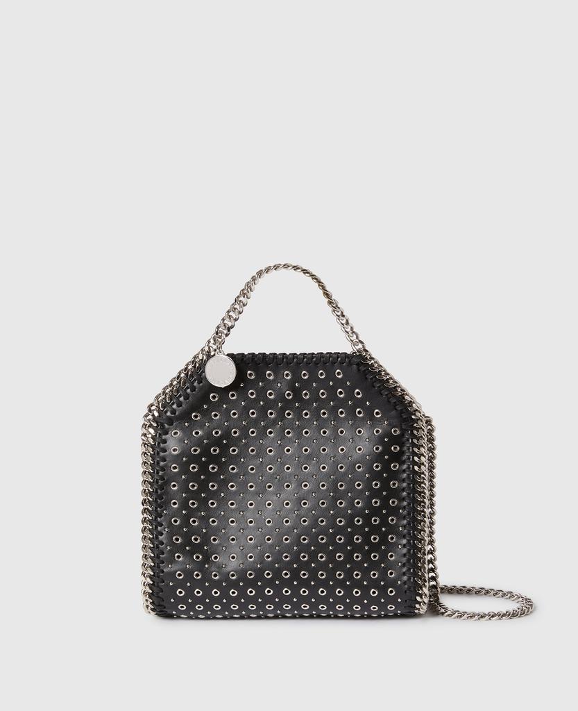 Stella McCartney Stella McCartney - Falabella Eyelet-Stud Mini Tote Bag, Woman, Black