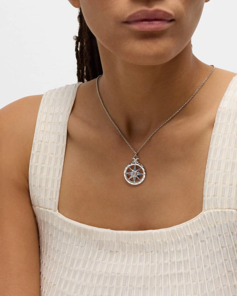 Monica Rich Kosann Sterling Silver Adventure Compass Pendant Necklace 2