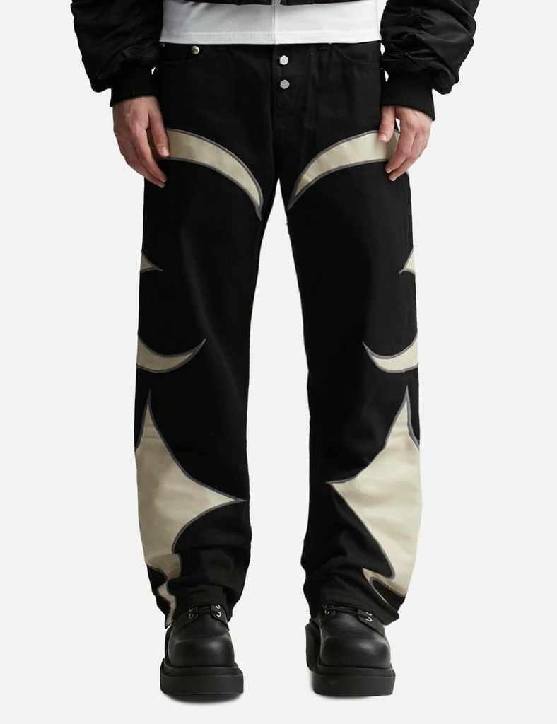 THUG CLUB TC Leather Washing Denim Pants 3
