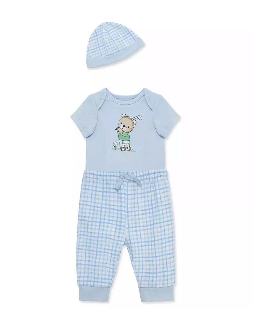 Little Me Baby Boys
 Bear Short-Sleeve Bodysuit, Pants 
Hat, 3-Piece Set 3