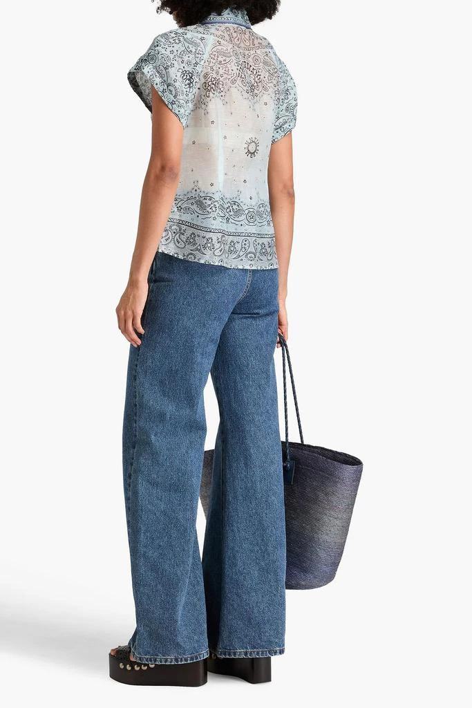 Zimmermann Paisley-print linen and silk-blend shirt 3