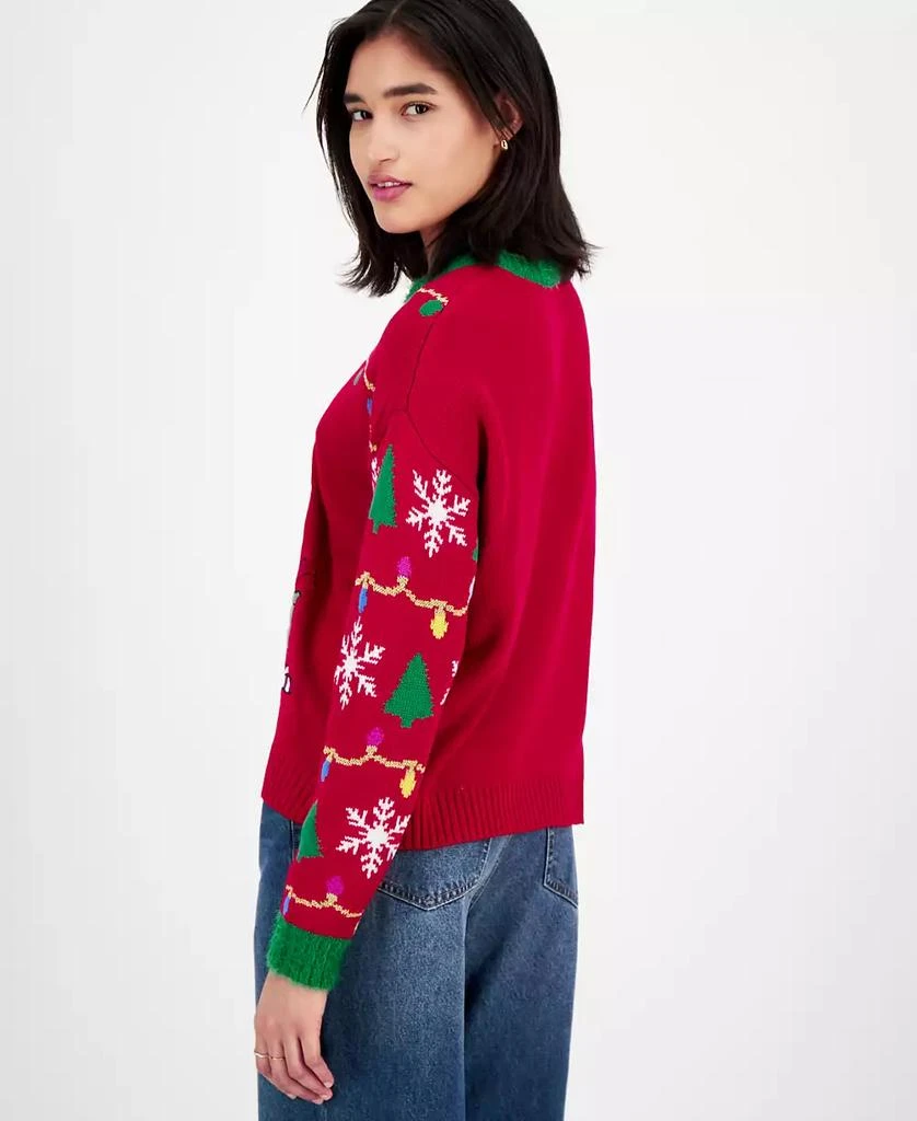 Hooked Up by IOT Juniors' Snoopy and Charlie Brown Christmas Sweater 4