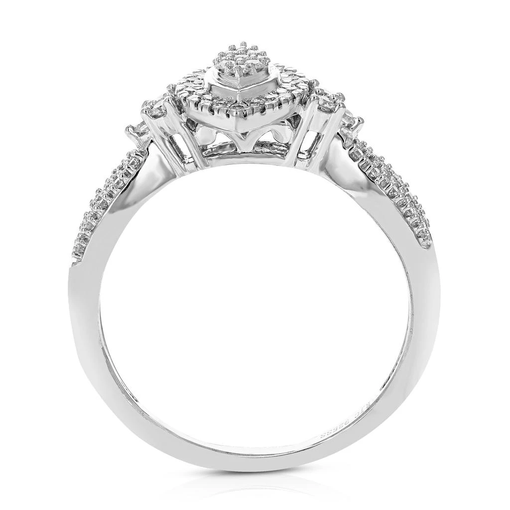 Vir Jewels 1/3 cttw Round Cut Lab Grown Diamond Engagement Ring .925 Sterling Silver Prong Set 3