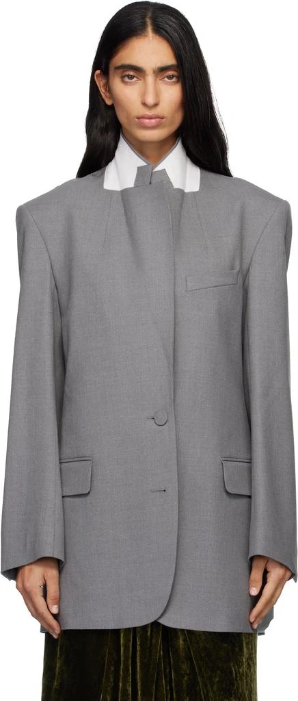 Dries Van Noten Gray Wool Blazer 1