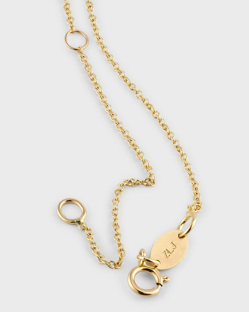 Zoe Lev 14K Gold Pleated Oval with Diamond Necklace, 16-18"L 4