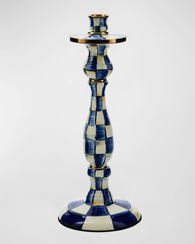 MacKenzie-Childs Royal Check Large Candlestick