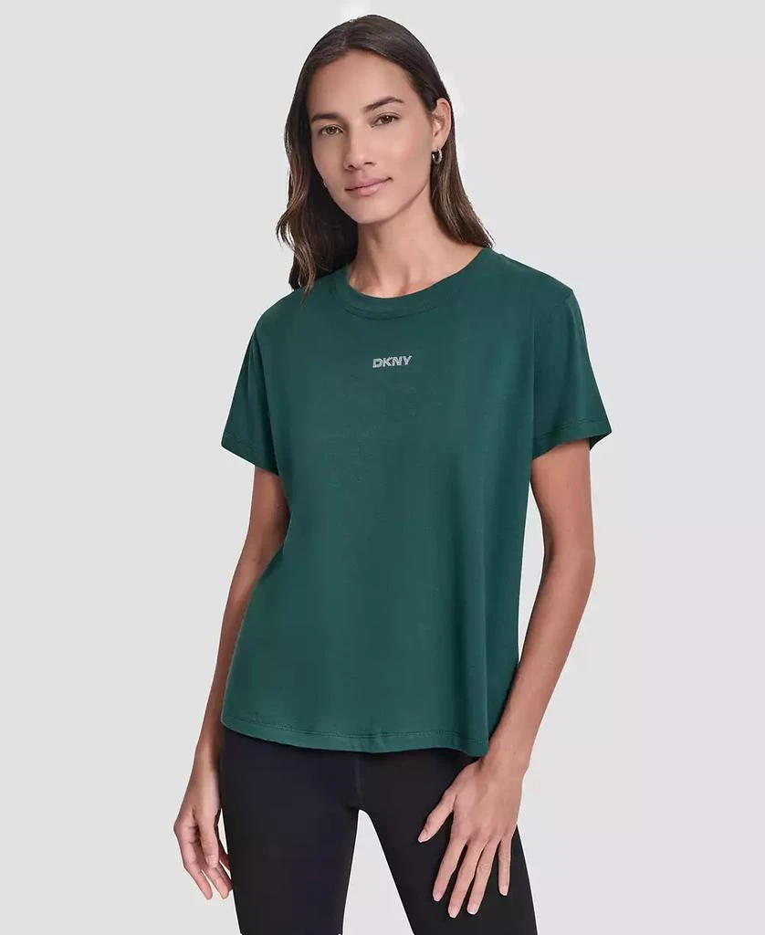 DKNY Women's Studded-Logo T-Shirt 9