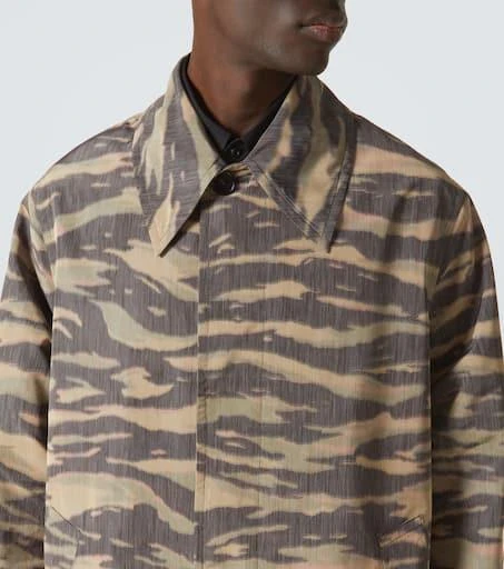 Jil Sander Camouflage crêpe de chine car coat 7