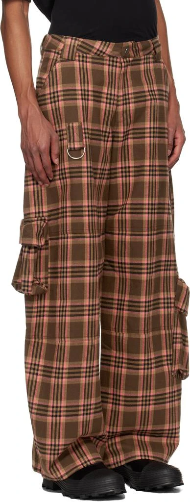 Collina Strada Pink & Brown Lawn Cargo Pants 2