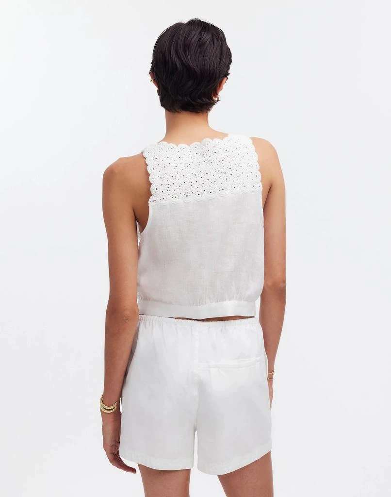 Madewell Embroidered V-Neck Bubble Top 4