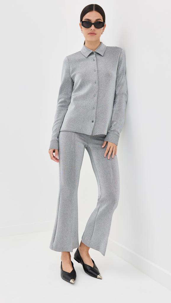 ROSETTA GETTY Pull-On Cropped Flare Pants